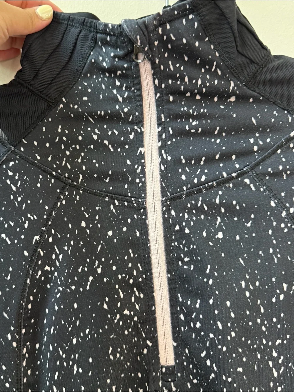 Lululemon Speckled Quarter-Zip Jacket Reflective Thumbholes Size 4